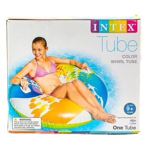 🌈 NEW! Intex Color Whirl Tube Pool Float – 48” – NEW in Box
